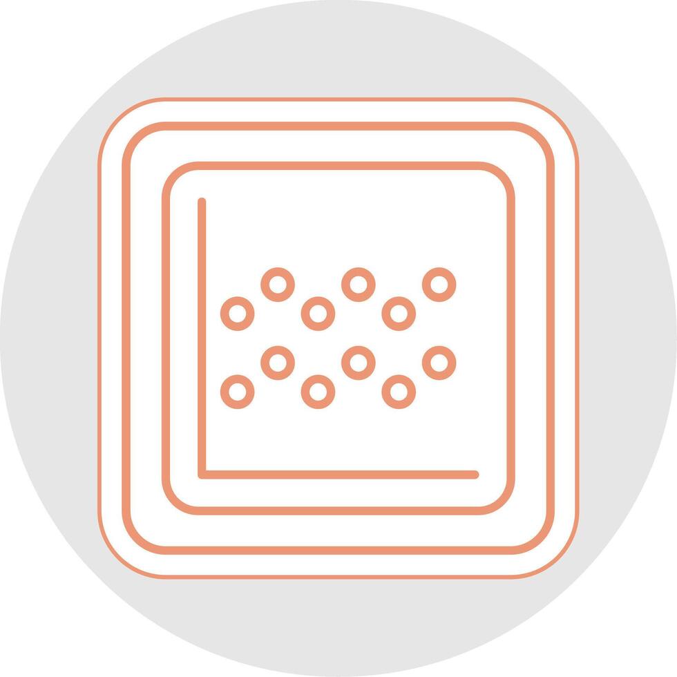 Chart Line Sticker Multicolor Icon vector