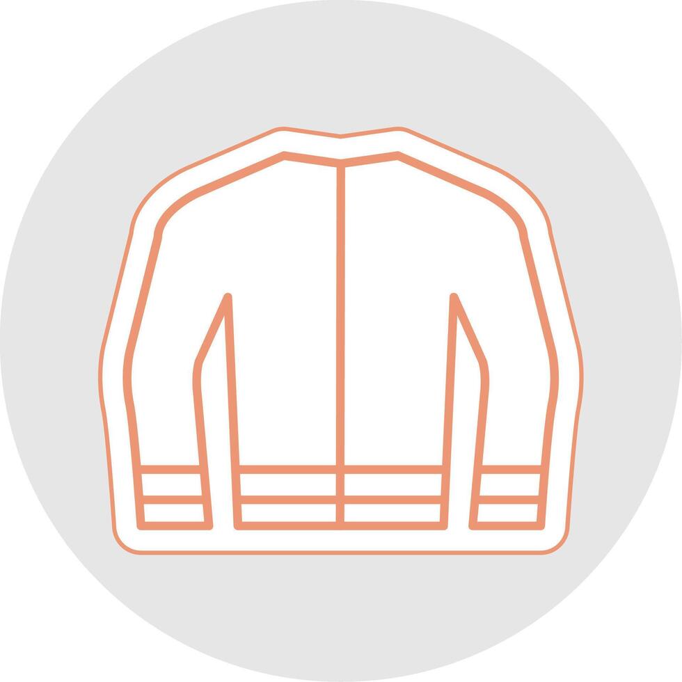 Coat Line Sticker Multicolor Icon vector