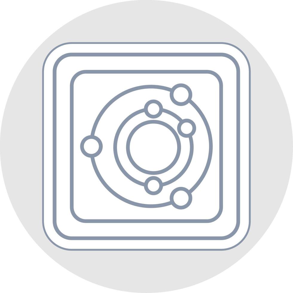 Radar Line Sticker Multicolor Icon vector