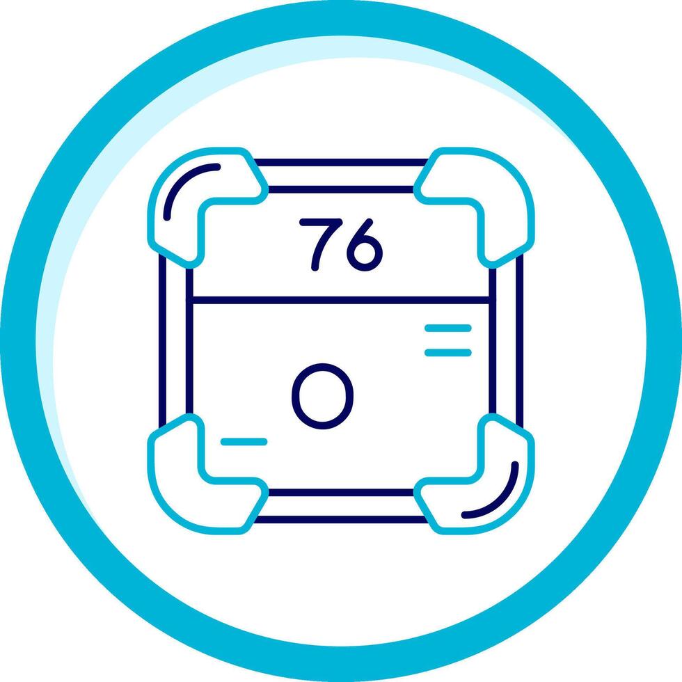 Osmium Two Color Blue Circle Icon vector