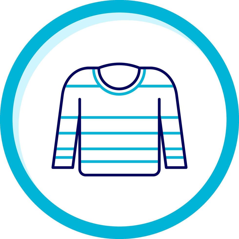 Jumper Two Color Blue Circle Icon vector