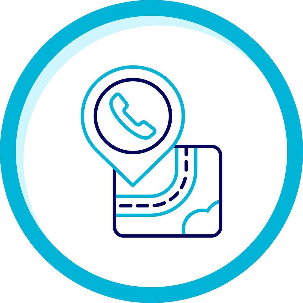 Help center Two Color Blue Circle Icon vector