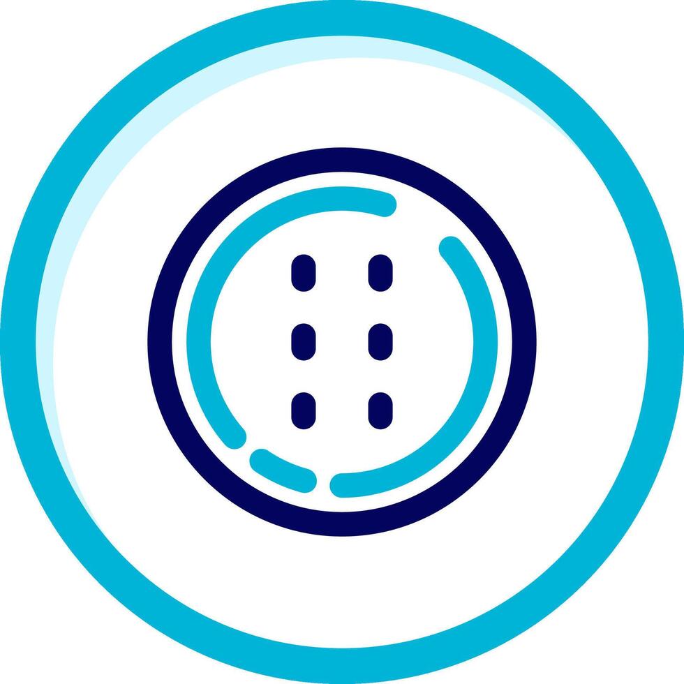 Dotted line Two Color Blue Circle Icon vector