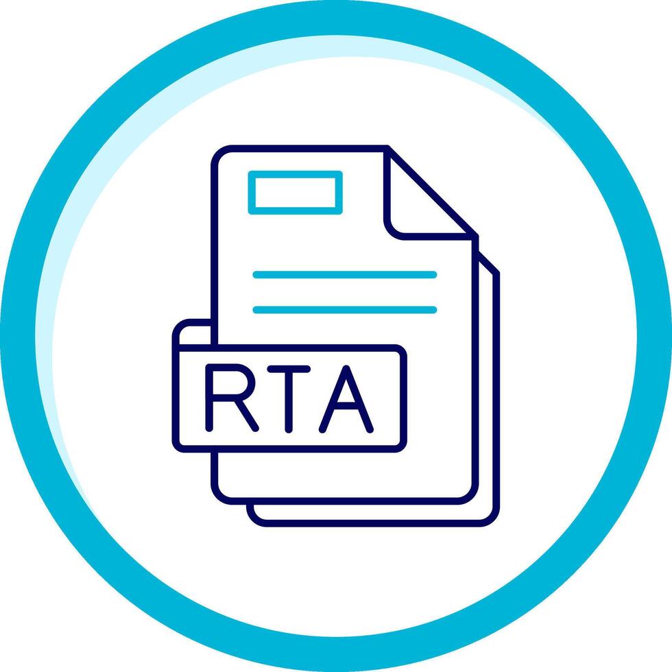 Rta Two Color Blue Circle Icon vector