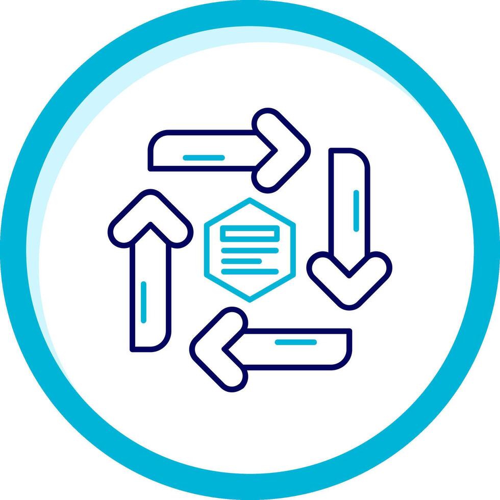 Infographic elements Two Color Blue Circle Icon vector