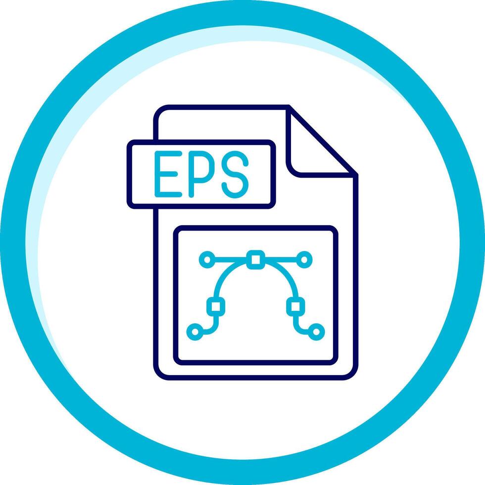 Eps file format Two Color Blue Circle Icon vector