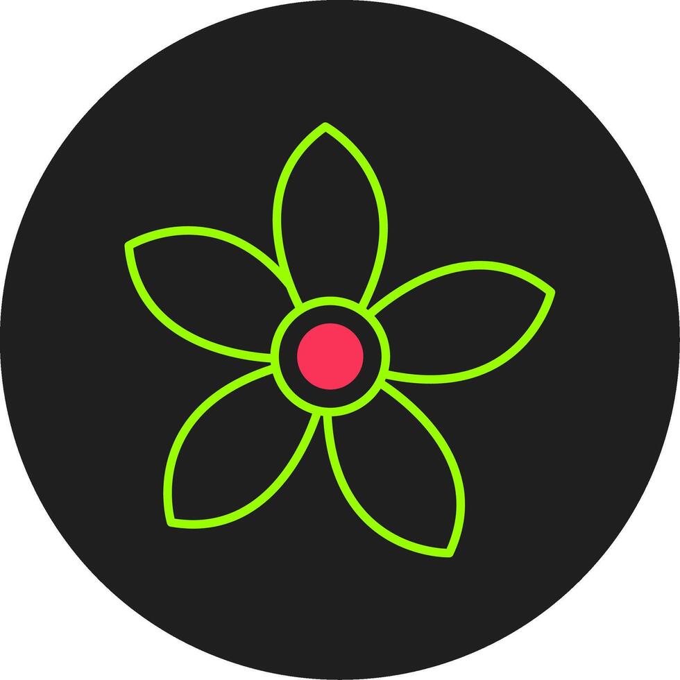 Alpine Forget Me Not Glyph Circle Icon vector