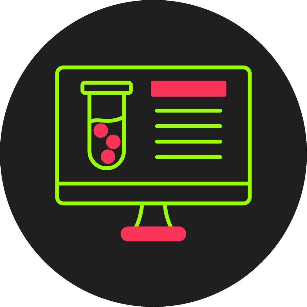 Computer Science Glyph Circle Icon vector