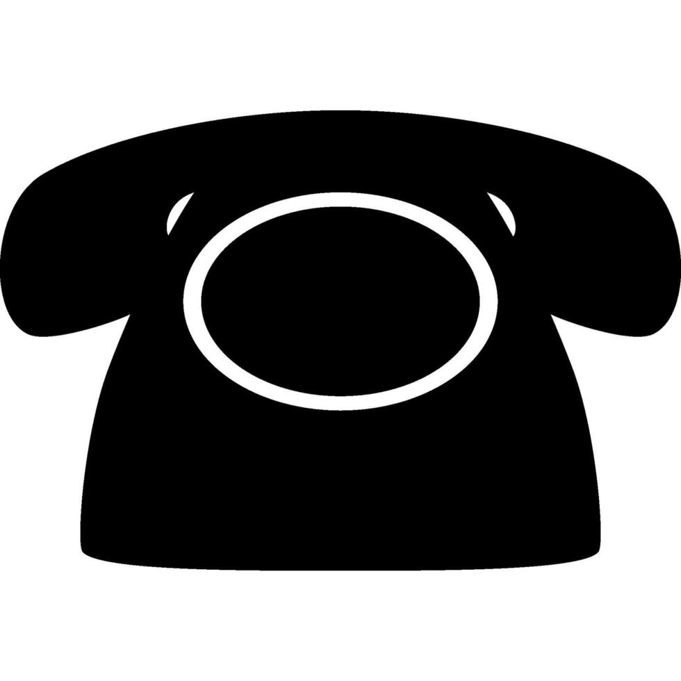 antiguo teléfono icono negro vector