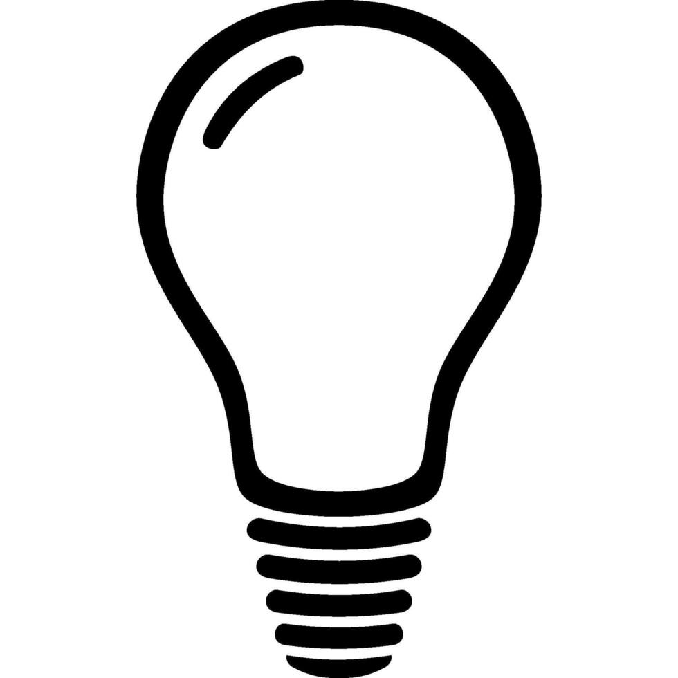 Black light bulb icon vector