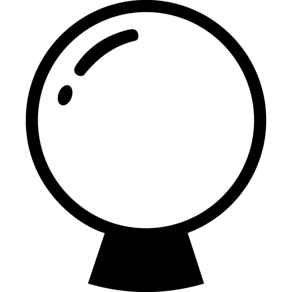 Black snow globe icon vector