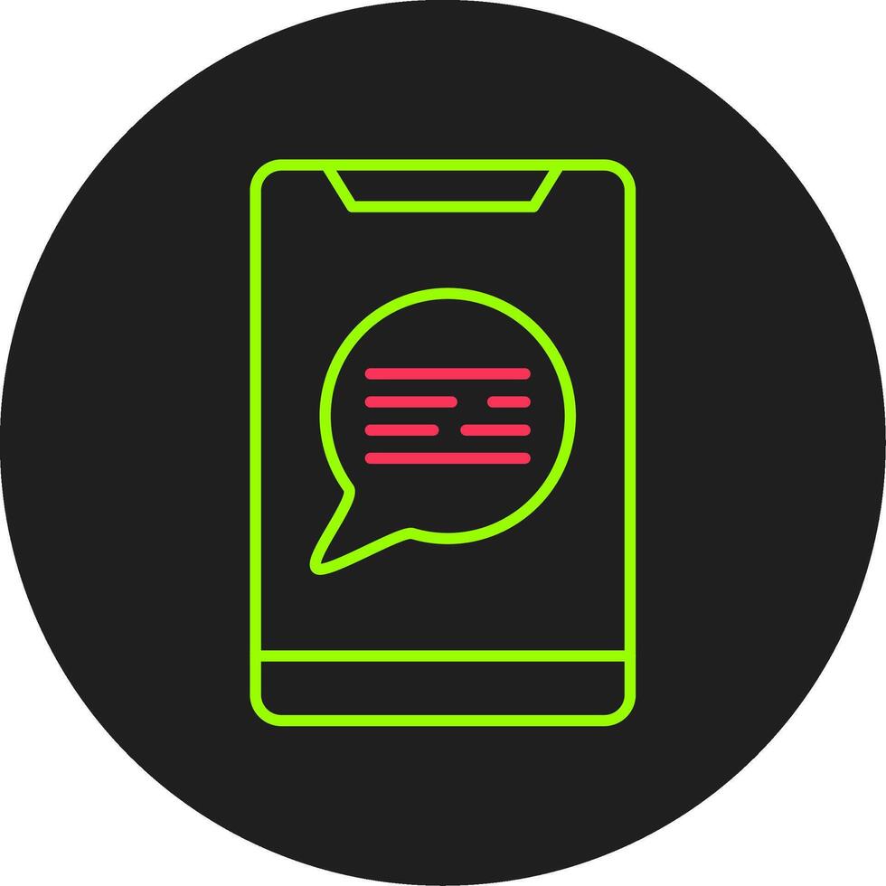 Smartphone Glyph Circle Icon vector