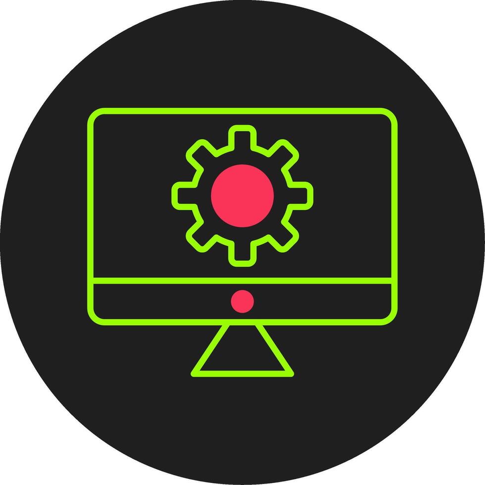 System Glyph Circle Icon vector