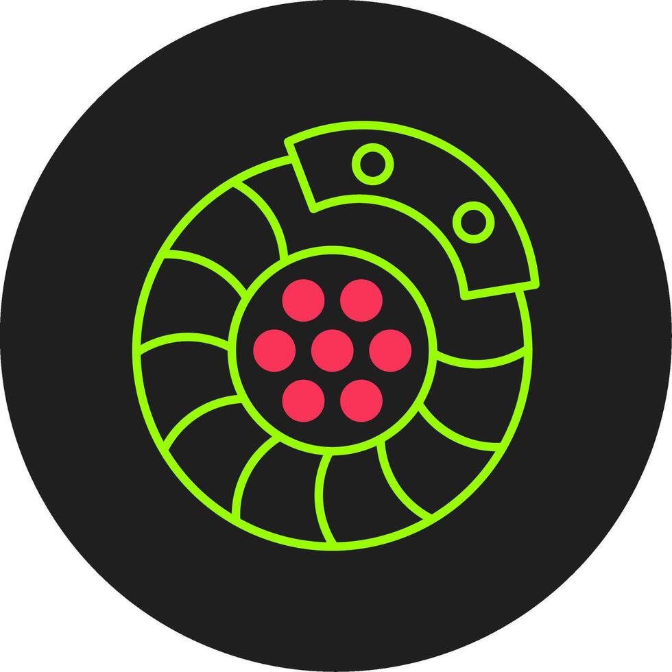 Brake Disk Glyph Circle Icon vector