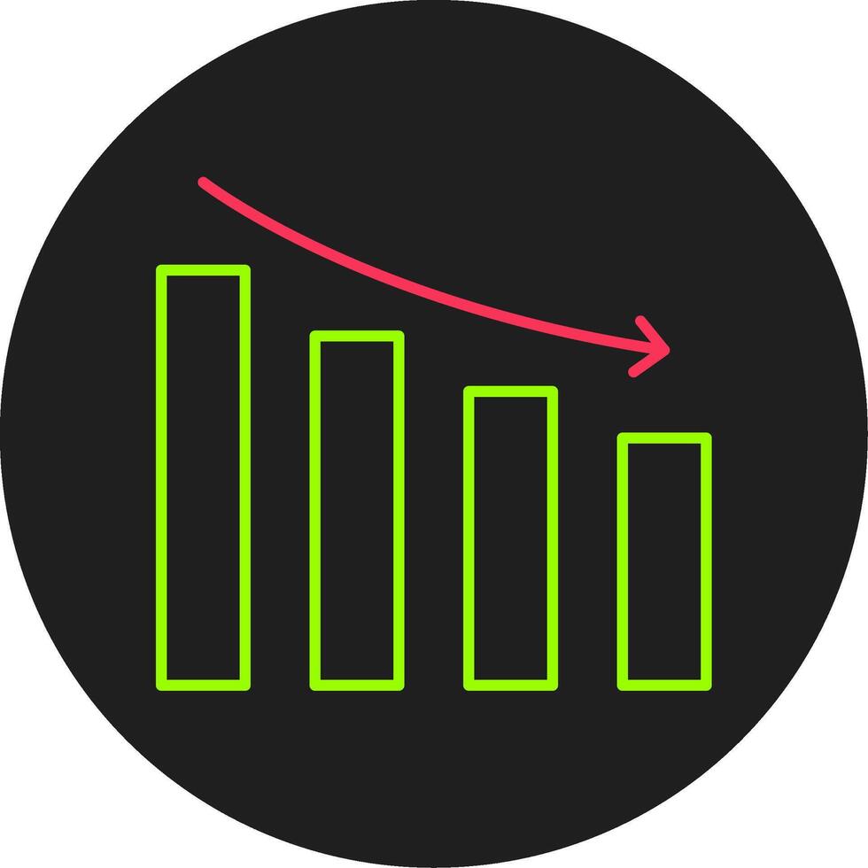 Reputation Loss Glyph Circle Icon vector