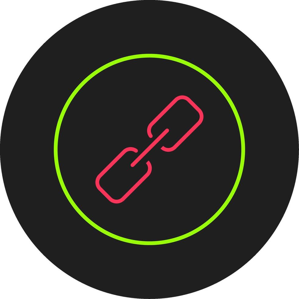 Link Glyph Circle Icon vector