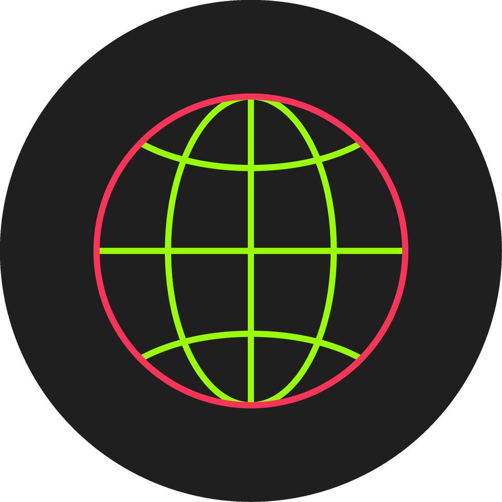 en todo el mundo glifo circulo icono vector