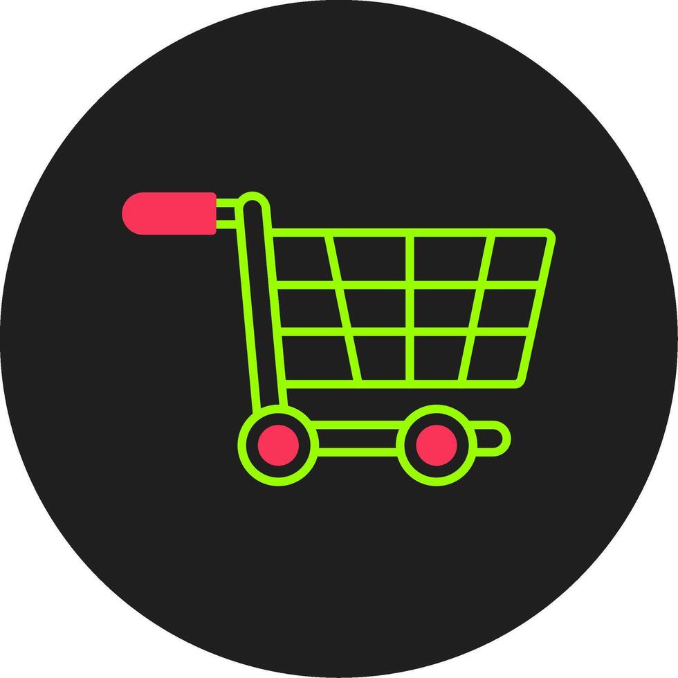 Trolley Glyph Circle Icon vector