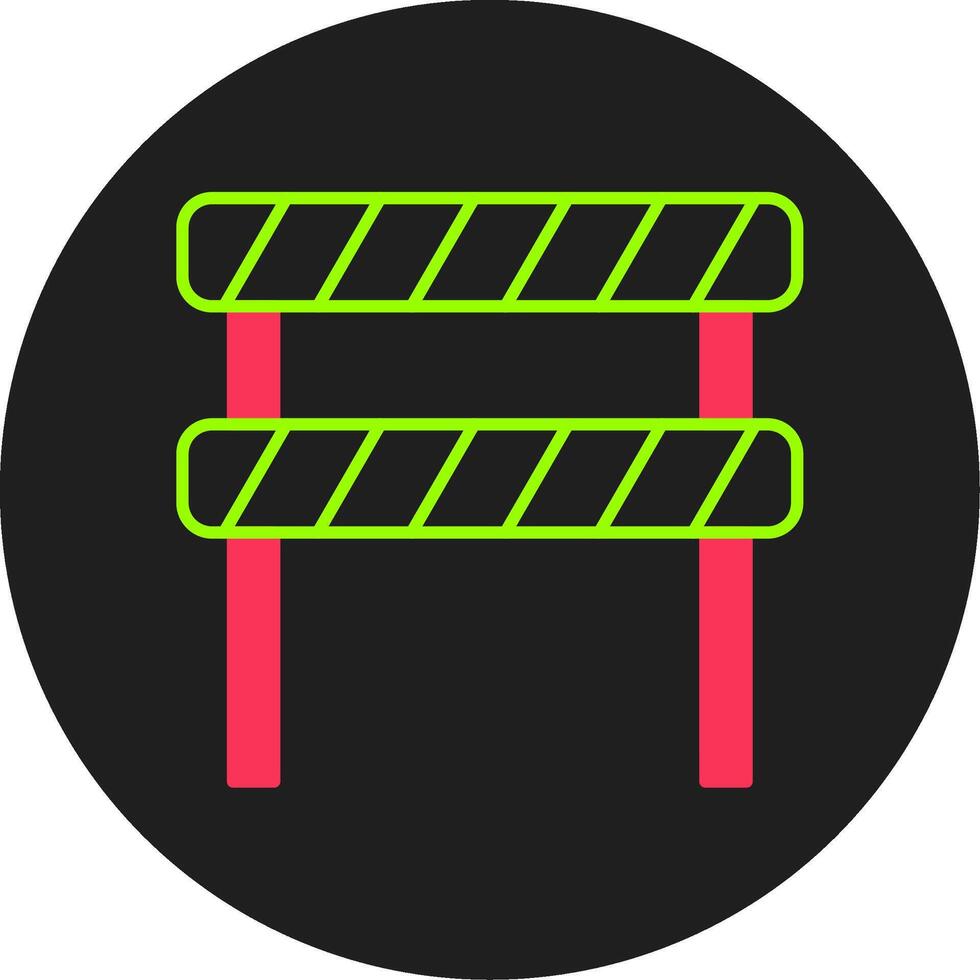 Road Block Glyph Circle Icon vector
