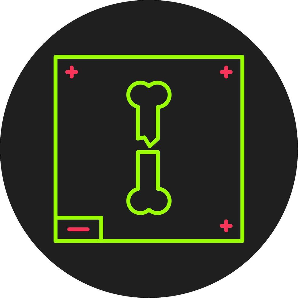 Bone X - ray Glyph Circle Icon vector