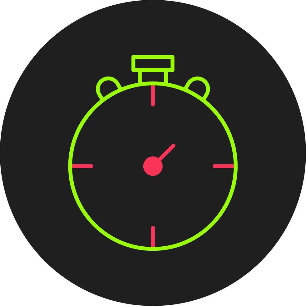 Stop Watch Glyph Circle Icon vector