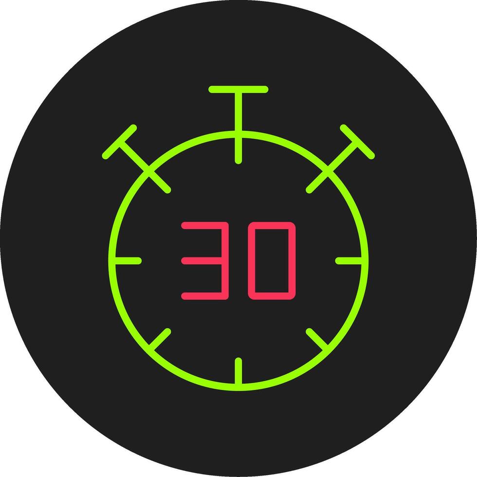 Half Time Glyph Circle Icon vector