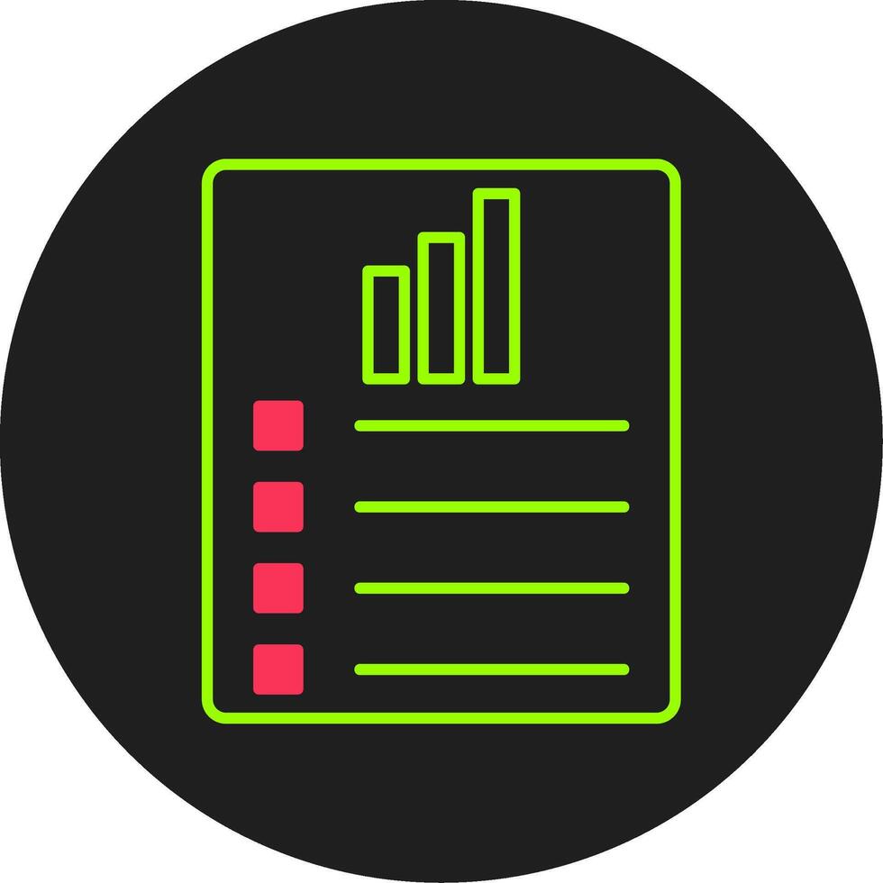 datos reporte glifo circulo icono vector