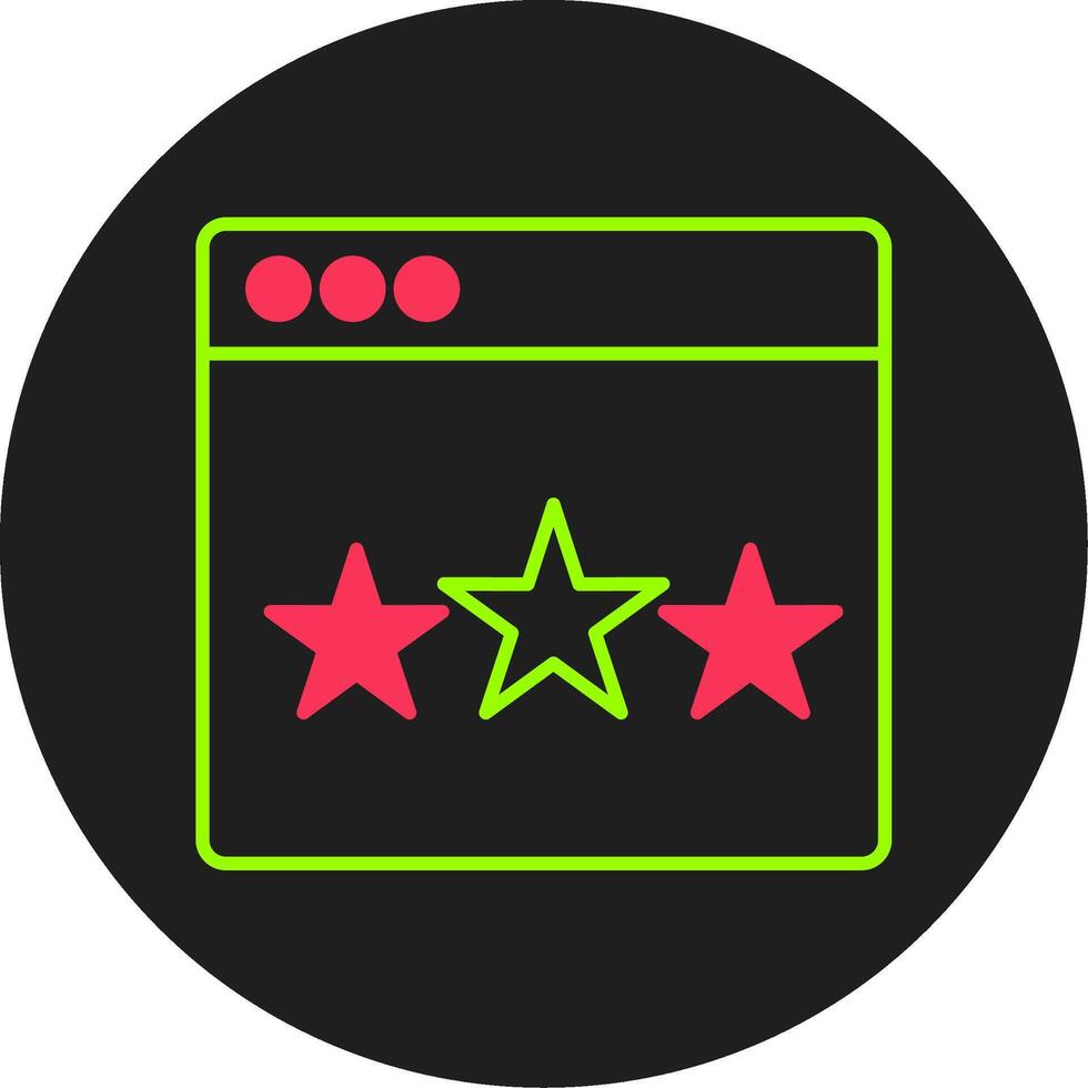 Web Rating Glyph Circle Icon vector