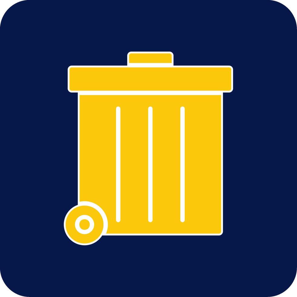 Refuse Glyph Square Two Color Icon vector