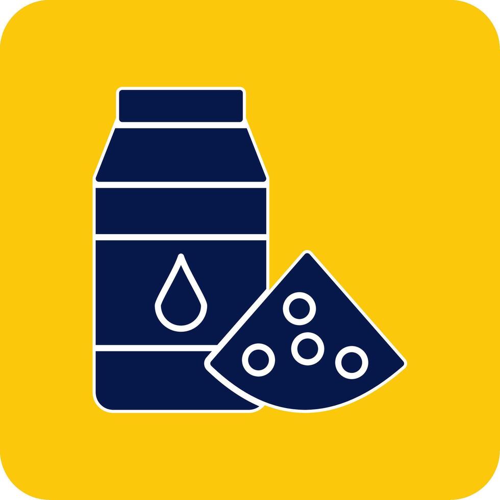Dairy Products Glyph Square Two Color Icon vector