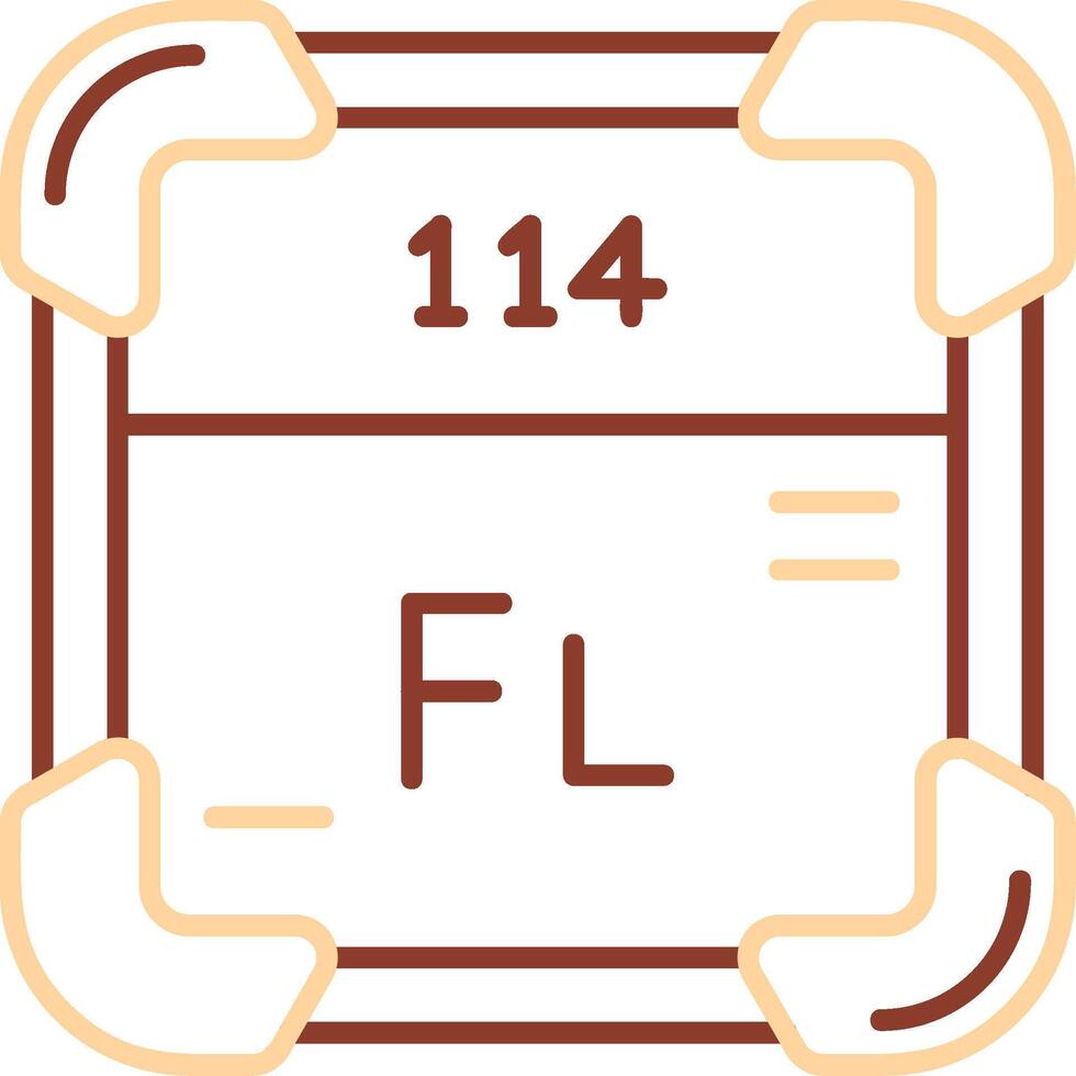 Flerovium Line Two Color Icon vector