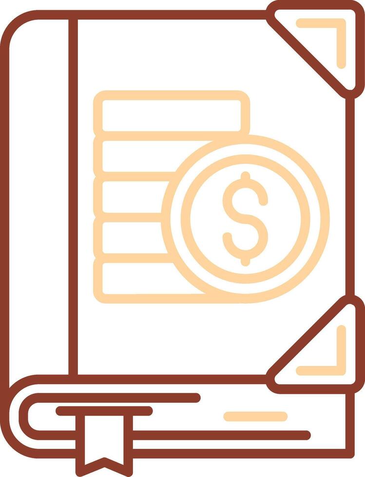 Budgeting Line Two Color Icon vector