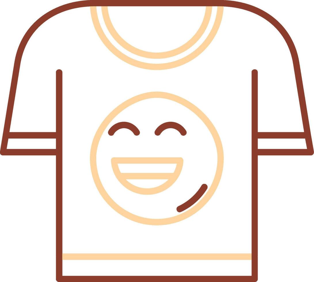 T shirt Line Two Color Icon vector