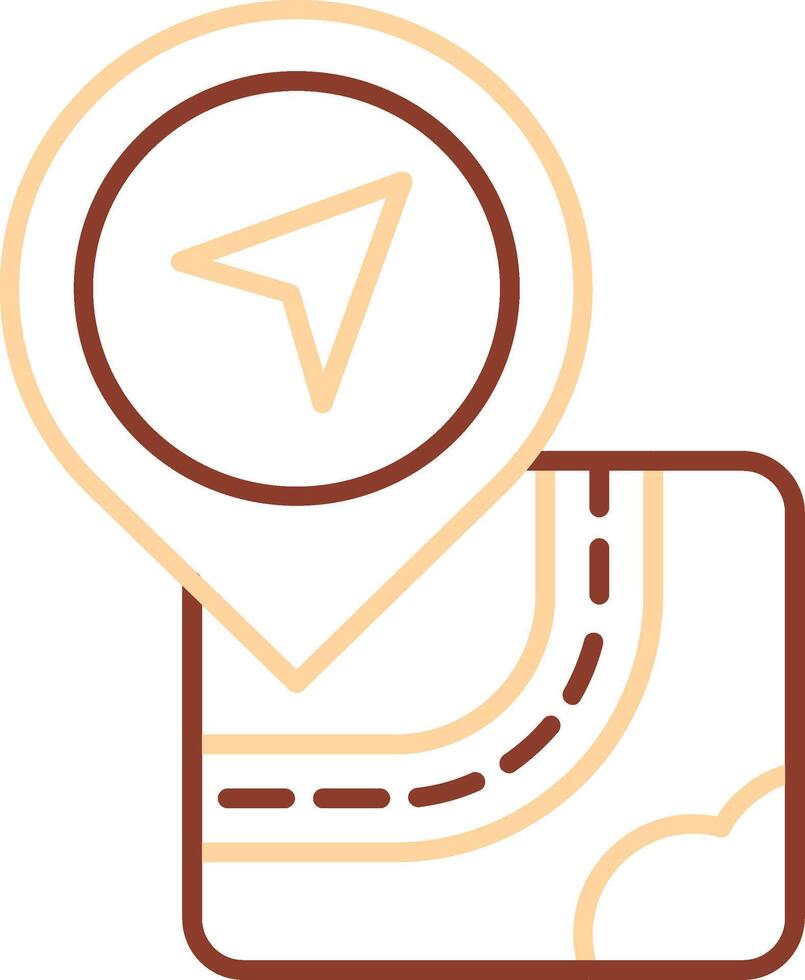 Direction Line Two Color Icon vector