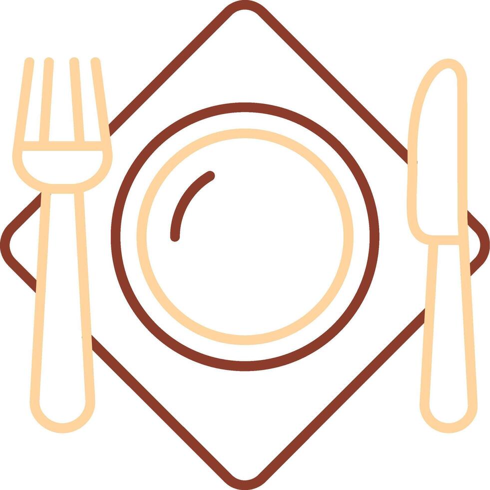 Cutlery Line Two Color Icon vector