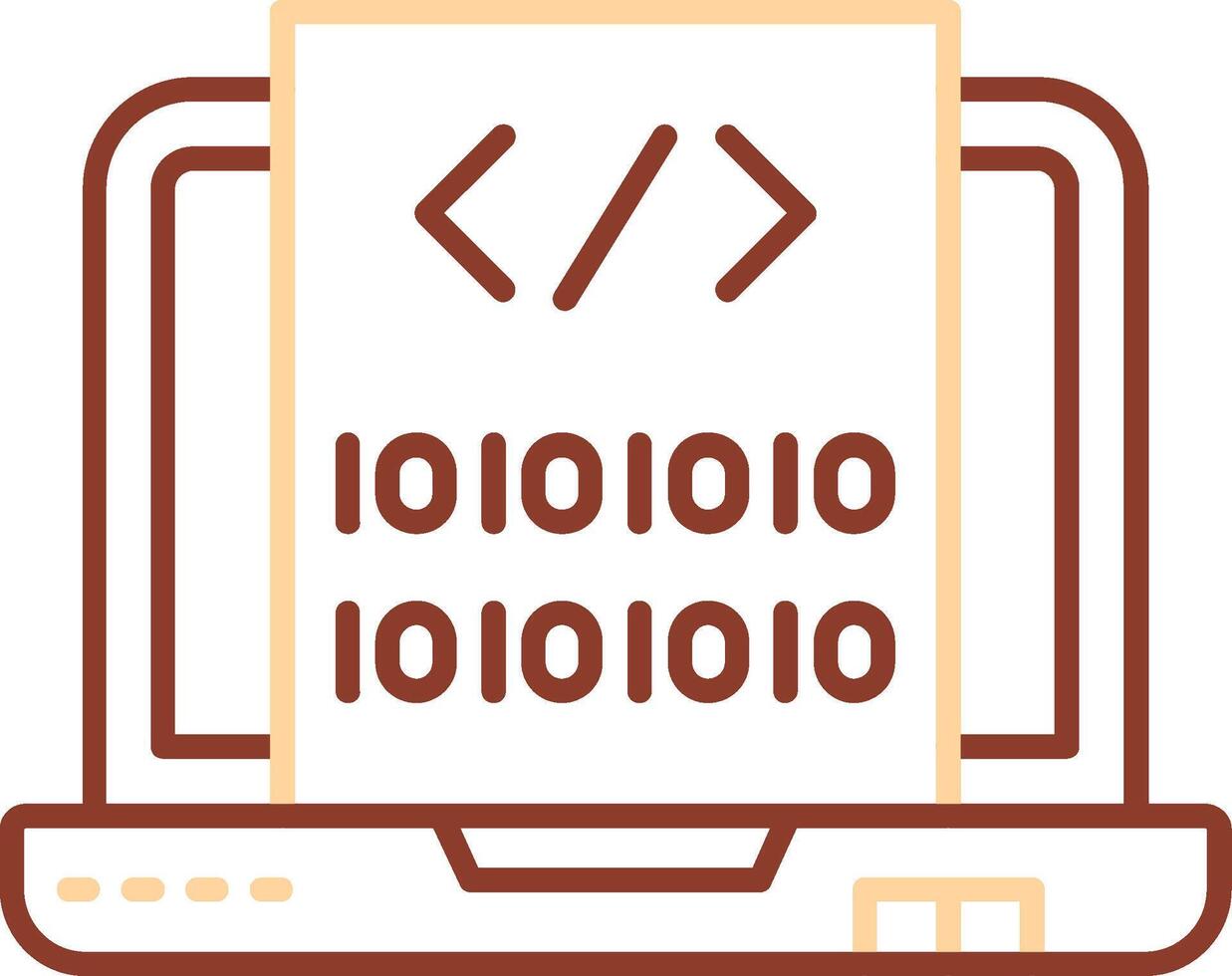 Code Line Two Color Icon vector