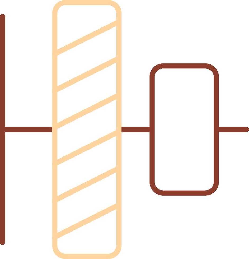Vertical alignment Line Two Color Icon vector