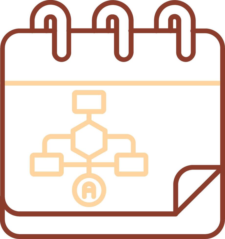 Calender Line Two Color Icon vector