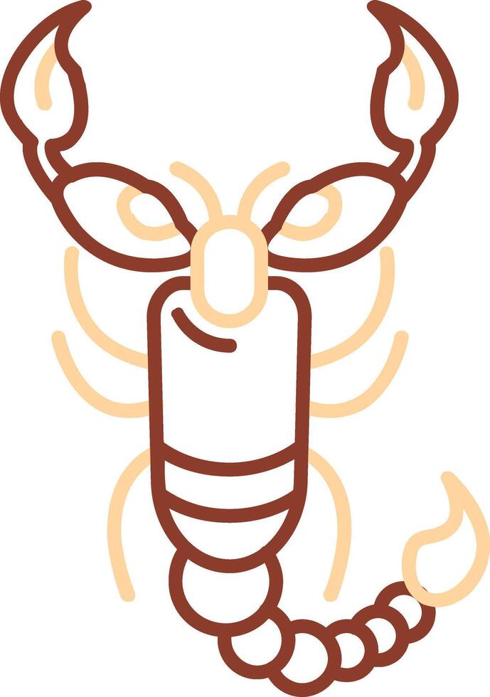 Scorpion Line Two Color Icon vector