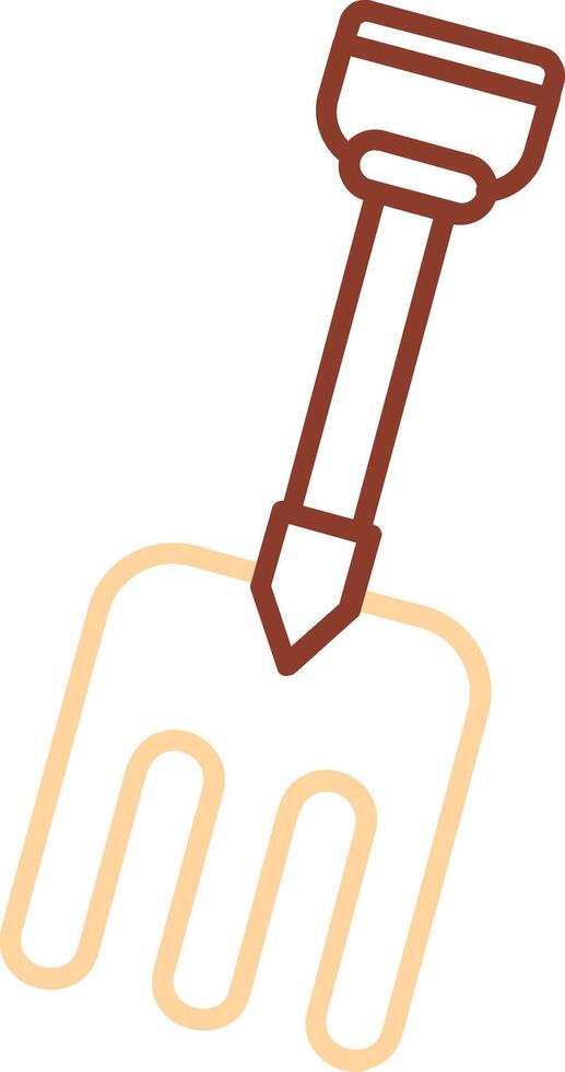 Fork Line Two Color Icon vector