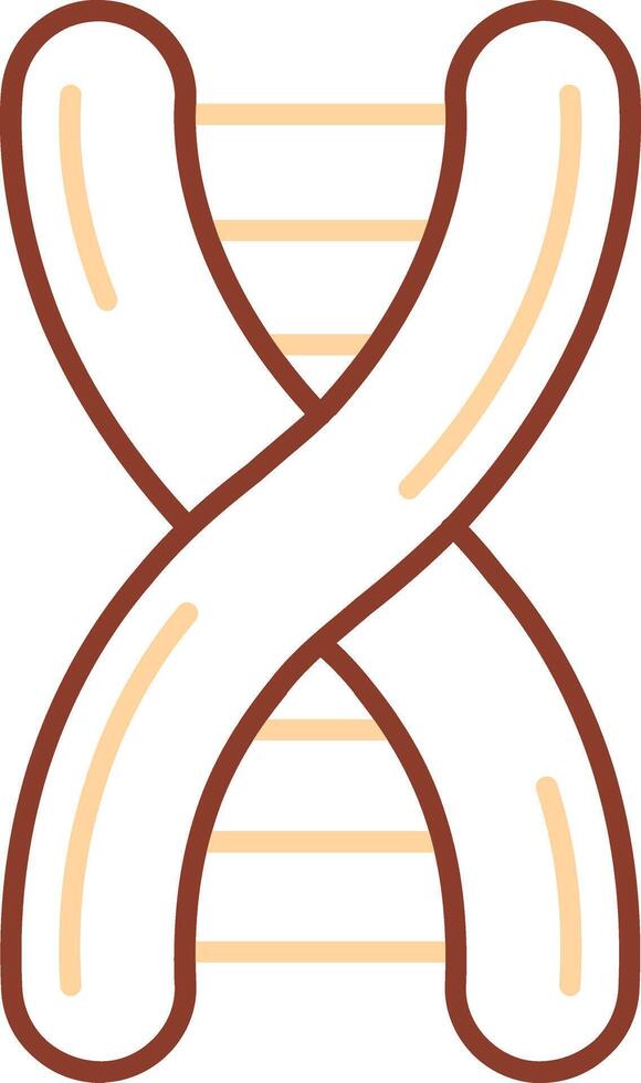 Dna Line Two Color Icon vector