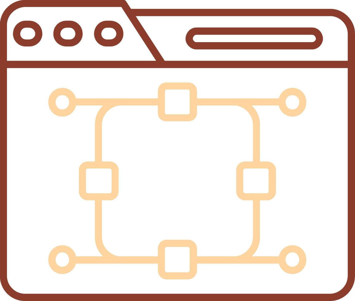 Curve Line Two Color Icon vector