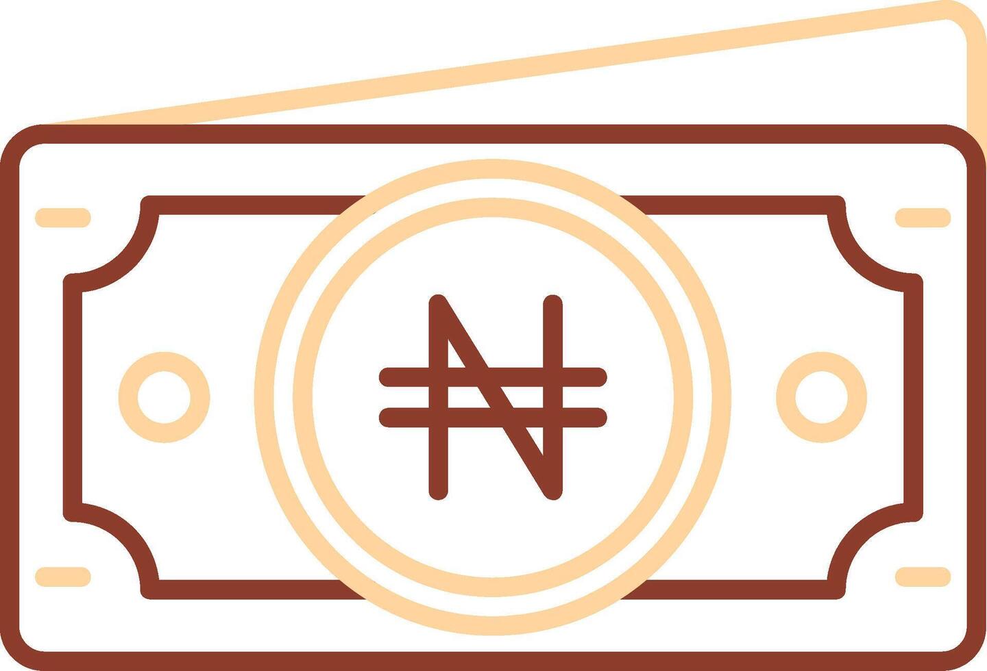 Naira Line Two Color Icon vector