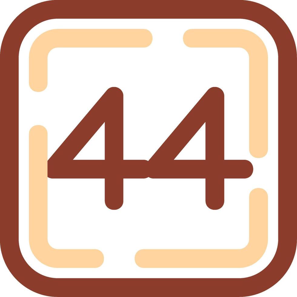 Forty Four Line Two Color Icon vector