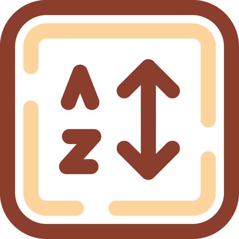 Alphabetical order Line Two Color Icon vector