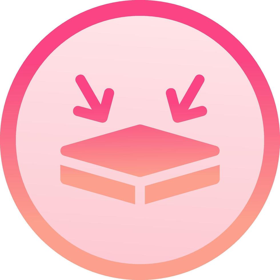 Flatten solid circle gradeint Icon vector