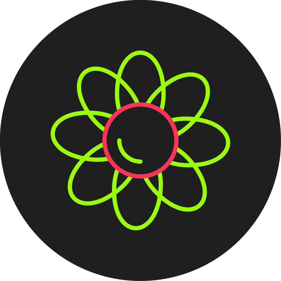 Clematis Glyph Circle Icon vector