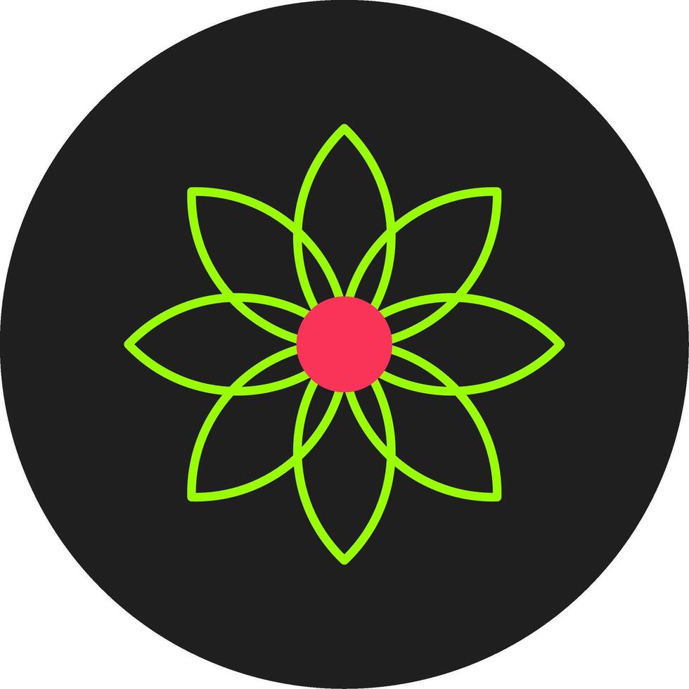 Dandelion Glyph Circle Icon vector