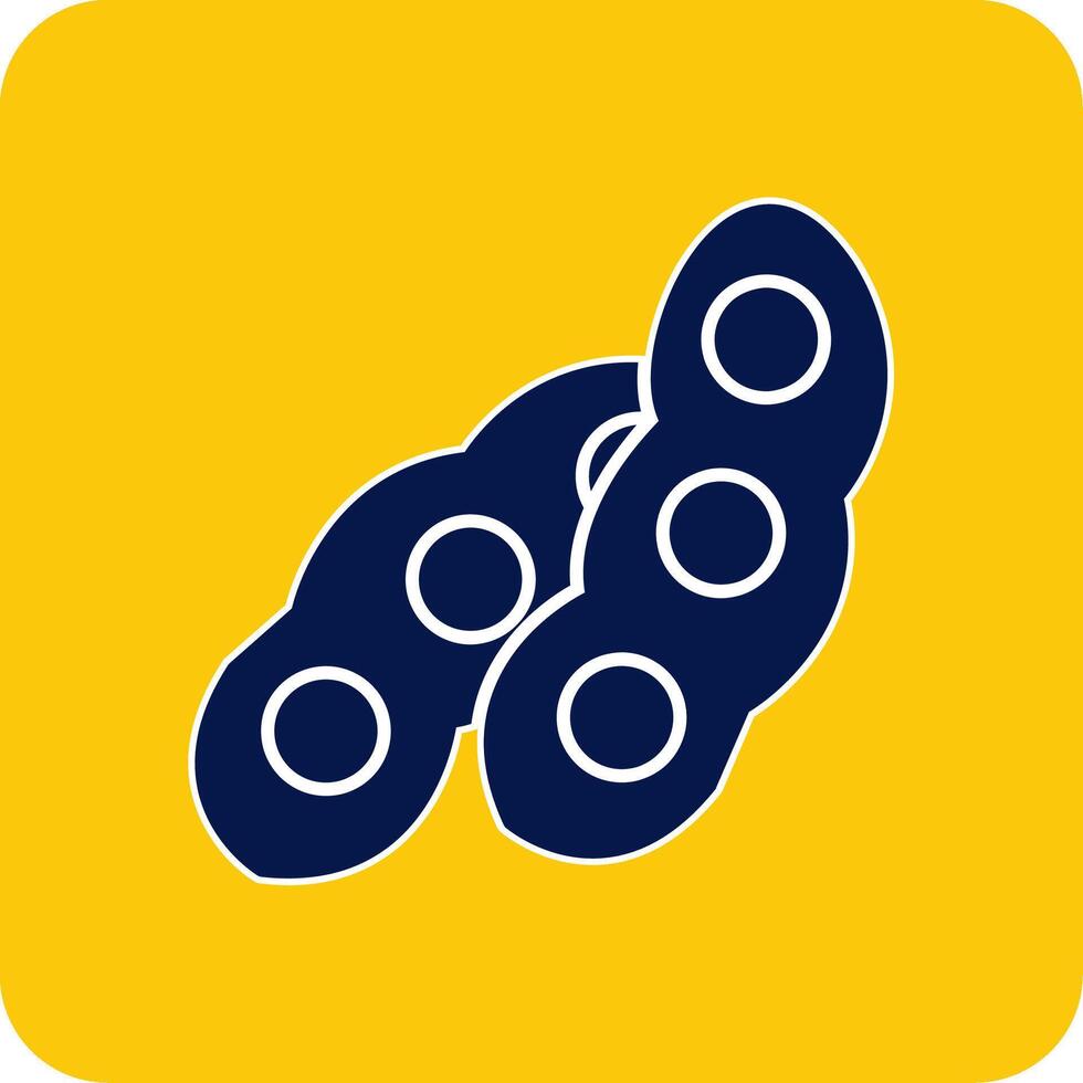 Soybean Glyph Square Two Color Icon vector
