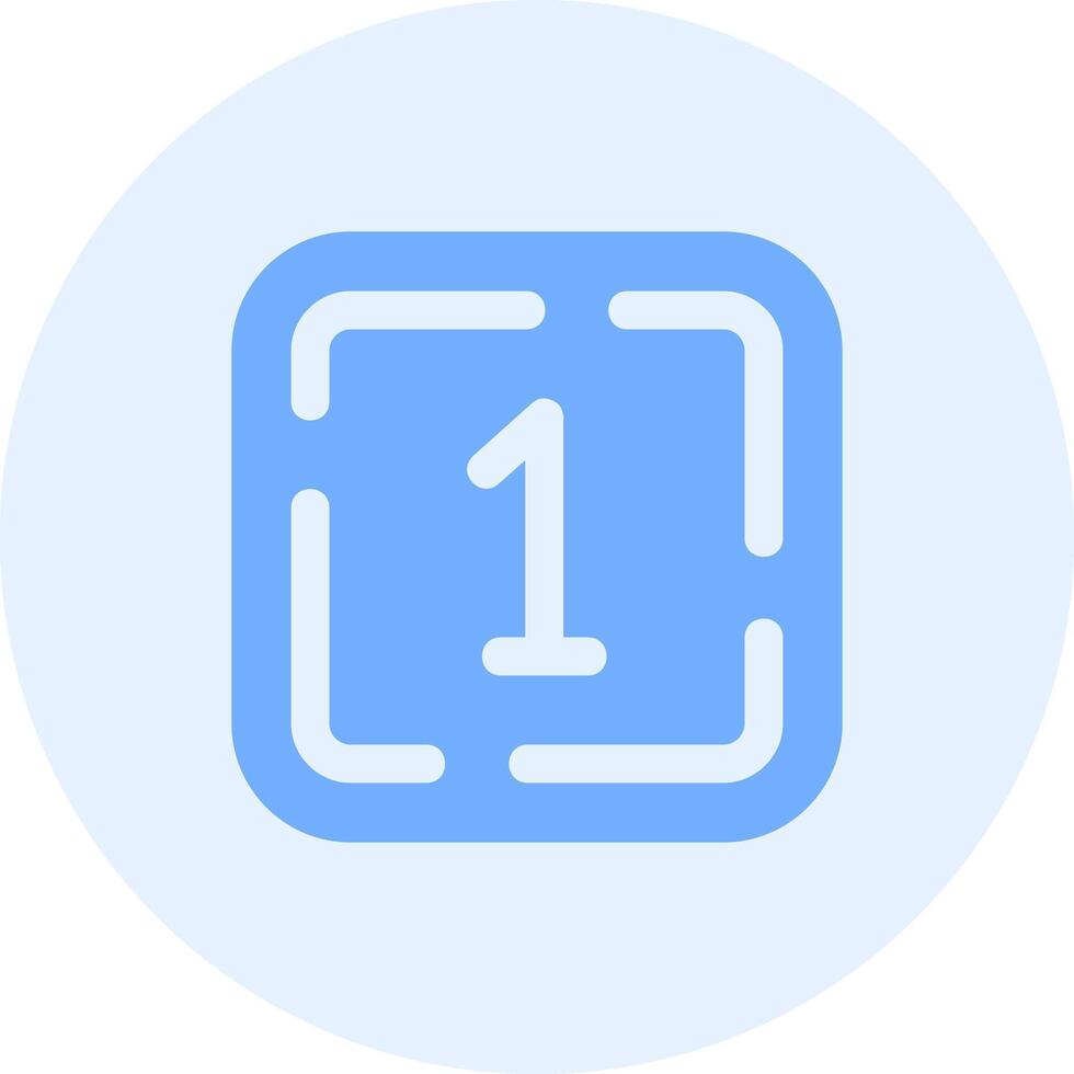 One Solid duo tune Icon vector